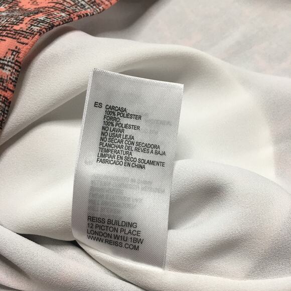 Reiss Womens Floral Above The Knee Ruffle Short Sleeve Mini Dress Lined US 8 - Picture 5 of 7